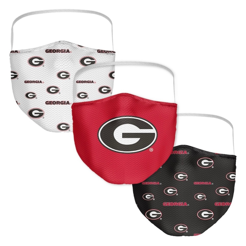 🌷3 Pack Georgia Bulldogs UGA Fanatics Branded Adult Face Masks NWT GO DAWGS!